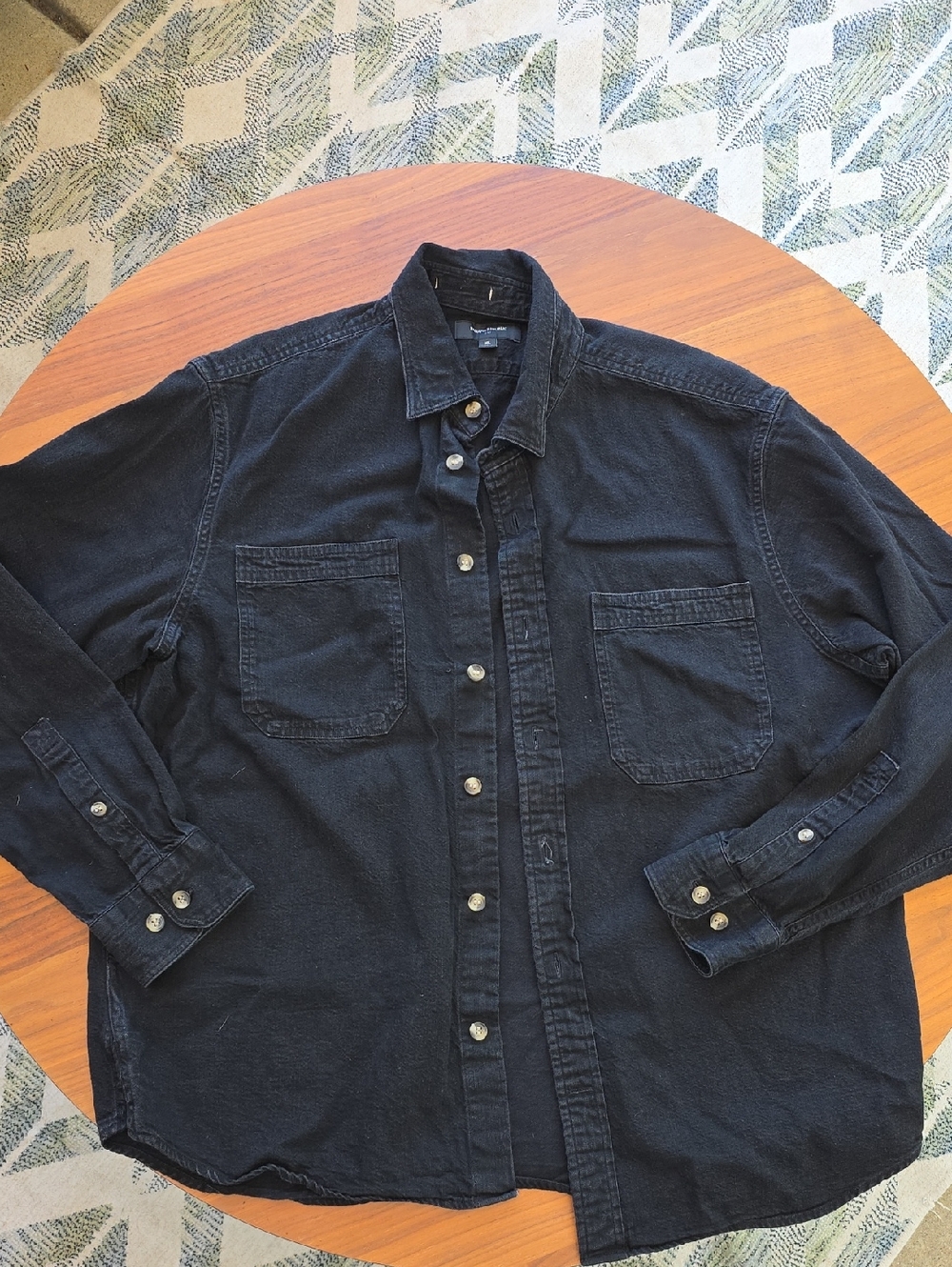 Banana Republic Mens Black Denim Shirt Jacket
